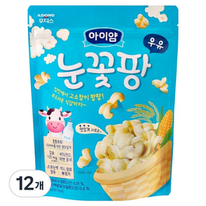 아이얌 유아용 일동후디스 아이얌 눈꽃팡, 12개, 25g, 우유맛