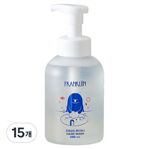 FRANKLIIN 핸드워시 거품형, 원료 본연의 향, 500ml, 15개