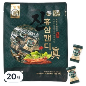 한삼인 홍삼캔디 진, 200g, 20개