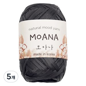니뜨 모아나 뜨개실 40g, 차콜블랙, 5개