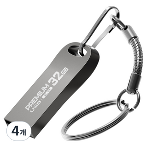 누아트 USB 메모리 매트블랙, 32GB, 4개