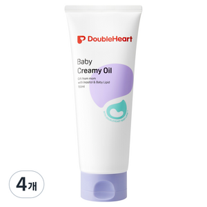 더블하트 베이비 크리미 오일, 150ml, 4개