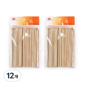 블룸엣홈 대나무 핫바 꽂이 소 17cm, 100개, 12개