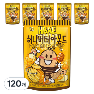 바프 허니버터 아몬드, 40g, 120개