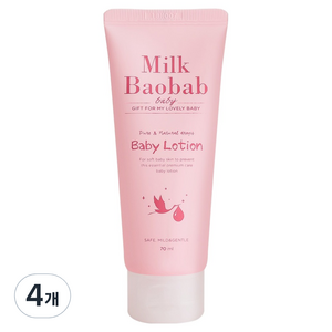 밀크바오밥 베이비 로션 여행용, 70ml, 4개