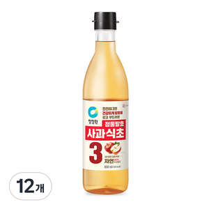 청정원 정통발효 사과 식초, 800ml, 12개
