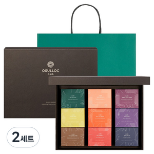 오설록 프리미엄 티 컬렉션 9종 x 10p 선물세트 + 쇼핑백, 티백 9종 + 쇼핑백, 2세트