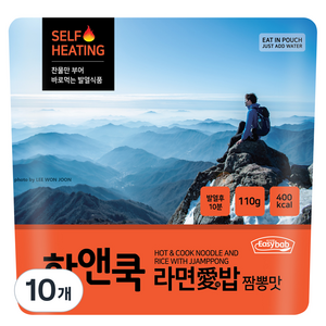 이지밥 핫앤쿡 라면애밥 짬뽕맛, 110g, 10개