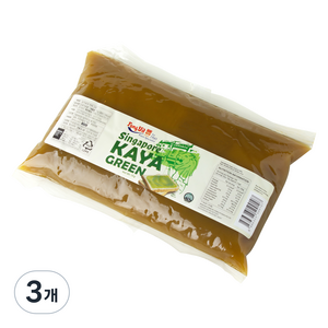 퐁잇 카야 싱가포르 카야잼 그린, 1kg, 3개
