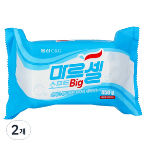 동산씨앤지 크리오 마르셀 소프트 빅 대용량 세탁비누, 450g, 2개
