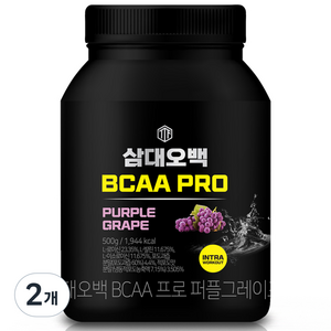 삼대오백 BCAA 프로 헬스보조제 퍼플그레이프, 500g, 2개