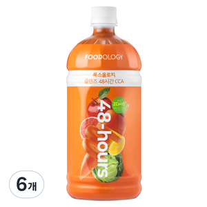 푸드올로지 톡스올로지 48시간 CCA 클렌즈주스, 1L, 6개