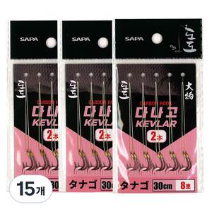 싸파 도도 다나고 케블라 2본 8호 SDD-DK2S308, 15개, 10개입