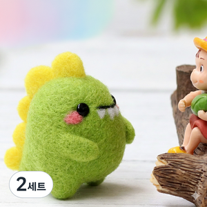 아트조이 DIY 양모펠트 키트, 2세트, 아기 공룡