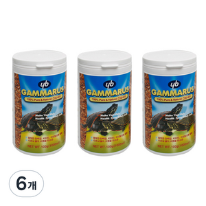 YB 감마루스 네추럴 건조새우 거북이 사료, 1L, 6개