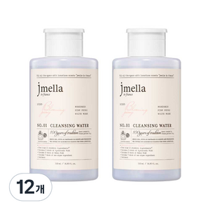 제이멜라 인 프랑스 블루밍 피오니 클렌징 워터, 500ml, 12개