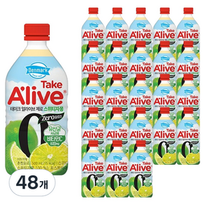 덴마크 테이크 얼라이브 제로 스위티자몽, 500ml, 48개