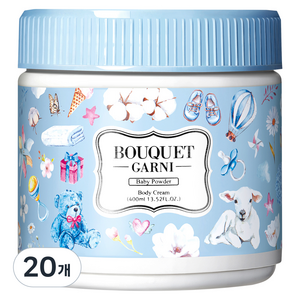 부케가르니 딥 너리싱 바디크림 베이비파우더향, 400ml, 20개