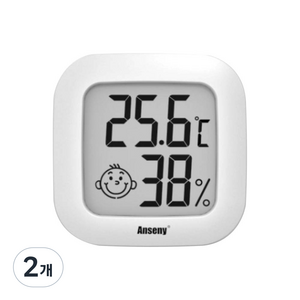풀템 2in1 온습도계, 화이트, 2개