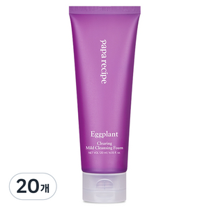 파파레서피 가지 클리어링 마일드 클렌징 폼, 120ml, 20개