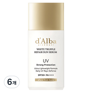 달바 화이트 트러플 리페어 선세럼 SPF50+ PA++++, 35ml, 6개