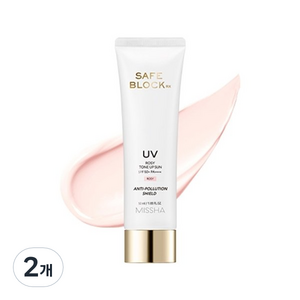 미샤 세이프블록 RX UV 로지 톤업 선크림 SPF50+ PA++++, 2개, 50ml