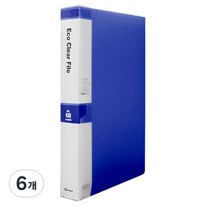 영오 클리어파일 케이스형 60p, 청색, 6개