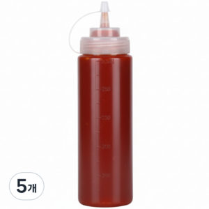 데일리픽 다용도 소스 소분 투명 노즐통, 500ml, 5개