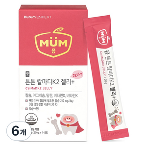 MUM 튼튼 칼마디K2 젤리+ 20g, 14회분, 6개