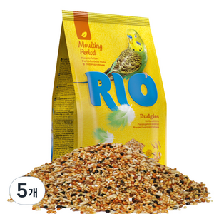 RIO 사랑앵무 잉꼬 깃털 영양 새모이 21022, 1kg, 5개