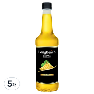 롱비치 바나나향 시럽, 5개, 740ml