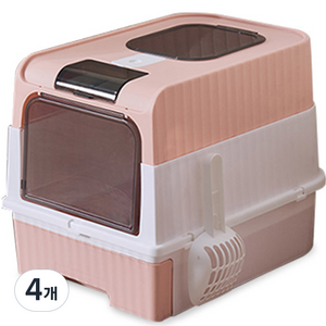 딩동펫 루시드 베이직 고양이 화장실, 핑크, 4개
