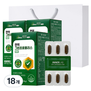 이너랩 면역 그린프로폴리스 아연 선물세트 18g, 30정, 18개