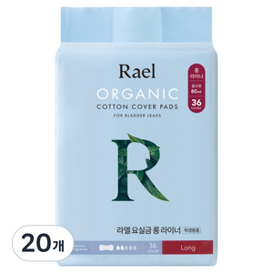 라엘 여성용 요실금 라이너, 36개입, 20개