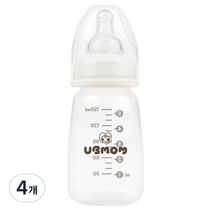 유비맘 신생아용 조리원 PP 젖병, 베이지, 150ml, 4개