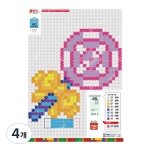 타카플레이 LED 미니블럭 DIY 키트, 블링블링 막대사탕, 4개