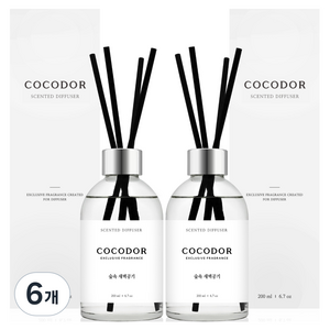 코코도르 화이트라벨 디퓨저, 숲속새벽공기, 200ml, 6개