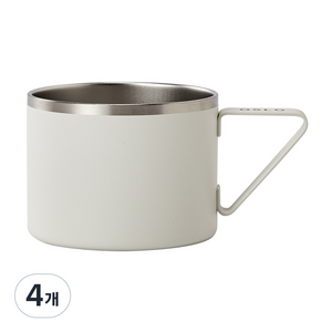 오슬로 스텐 316 트리곤 머그 350ml, 화이트, 4개