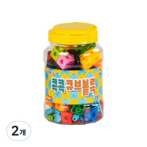 놀이자신감 콕콕 연결큐브 어린이 창의 블럭 98p, 혼합색상, 2개