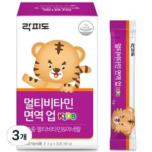 락피도 멀티비타민 면역 업 30p, 60g, 3개