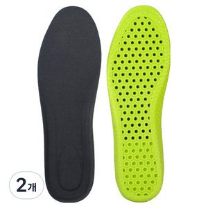 팔팔바디 발냄새 차단 발편한 인솔 깔창 양발착용 세트 블랙그린, 2개