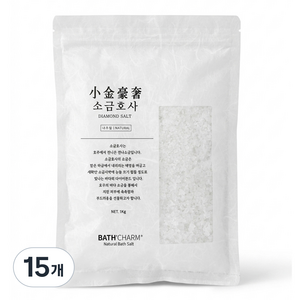 바스참 다이아몬드솔트 입욕제 내추럴, 1kg, 15개