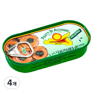 페스체아주로체파루 페세아주로 체팔루 롤드 앤초비 위드 케이퍼, 46g, 4개