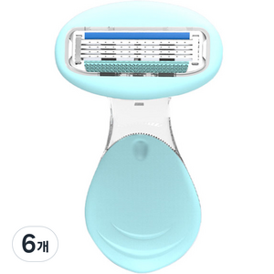 하이어리 여성용 겨드랑이 제모 면도기 블루, 1개입, 6개