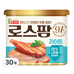 롯데햄 로스팜 라이트, 340g, 30개
