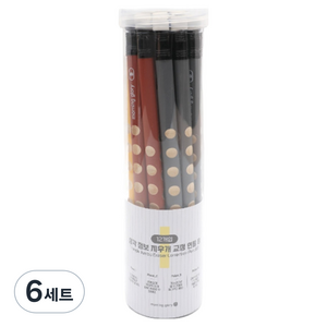 모닝글로리 삼각 점보 지우개 교정 연필 B 12p 세트, 혼합색상, 6세트