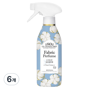 르샤트라1802 섬유탈취제 클린코튼향, 6개, 400ml
