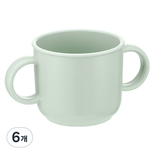 에디슨 아동용 에코젠 논슬립 양손컵, 260ml, 6개, 민트