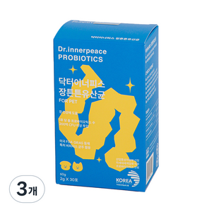 바잇미 반려동물 닥터 이너피스 영양제, 60g, 장건강/유산균, 3개
