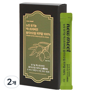 뉴밋 유기농 엑스트라버진 올리브오일 스틱 피쿠알 100% 14p, 112ml, 2개